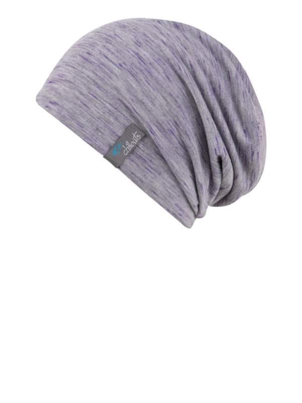 Beanie Leeds Grey with Violet - chemo hat / alopecia hat Beanie Leeds Grey with Violet - chemo hat / alopecia hat