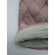 Beanie Vanja Pink, with fleece - chemo hat / alopecia headwear