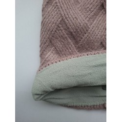 Beanie Vanja Pink, with fleece - chemo hat / alopecia headwear