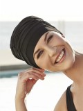 Swim cap Wave black by My Headwear specialist in chemo hats