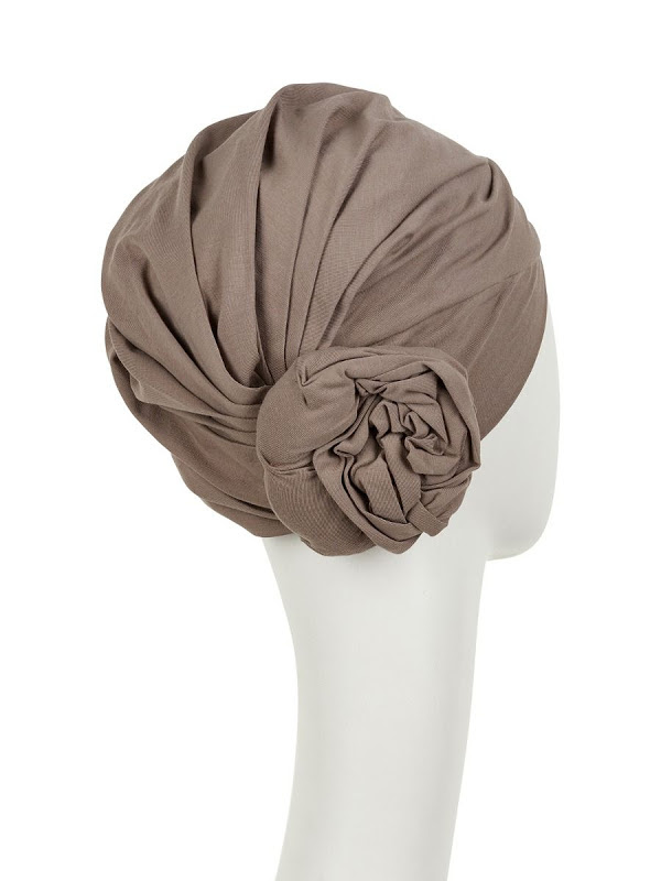 Turban Zuri Brown - chemo headwear / alopecia hat