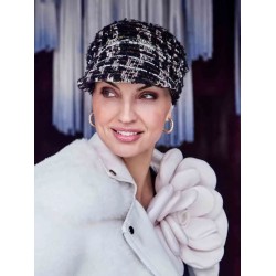 Cap Pandora Midnight Bouclé Sparkles - chemo cap / alopecia cap