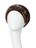 Turban Scarlett Structured Brown - chemo hat / alopecia headwear