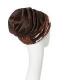 Turban Scarlett Structured Brown - chemo hat / alopecia headwear