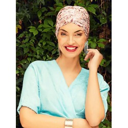 Turban Sapphire Oriental Rose Paisley - cancer hat / alopecia headwear