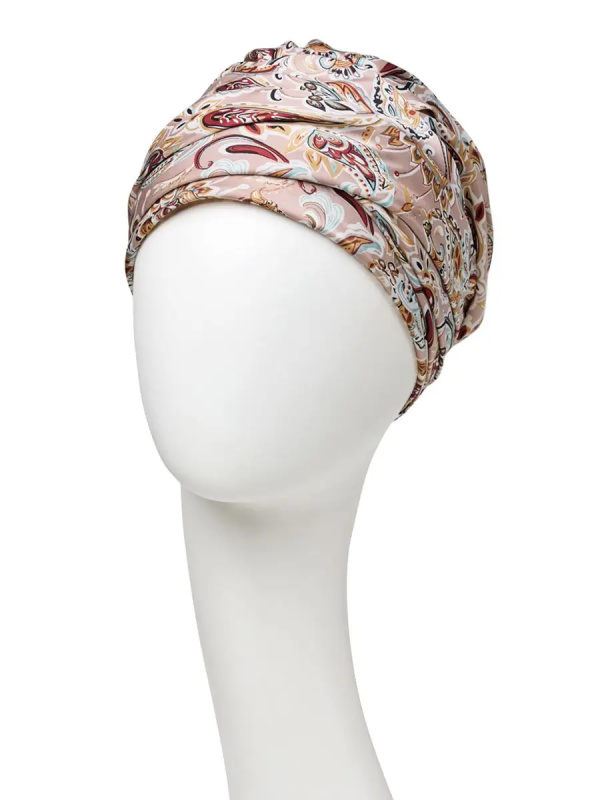 Turban Sapphire Oriental Rose Paisley - cancer hat / alopecia headwear