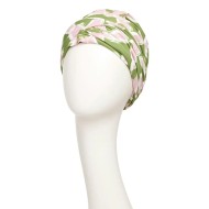 Turban Sapphire Lime Garden - cancer hat / alopecia headwear