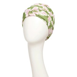 Turban Sapphire Lime Garden - cancer hat / alopecia headwear
