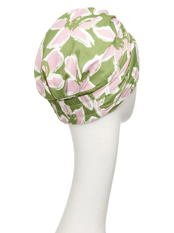 Turban Sapphire Lime Garden - cancer hat / alopecia headwear