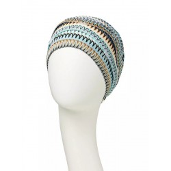 Hat Ruby Skye Zig-Zag Blue - chemo hat / alopecia hat