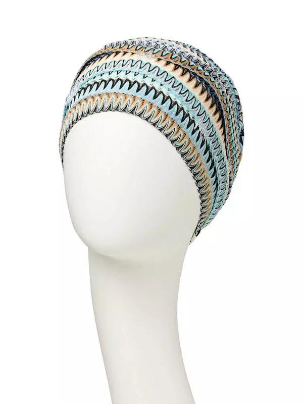 Hat Ruby Skye Zig-Zag Blue - chemo hat / alopecia hat