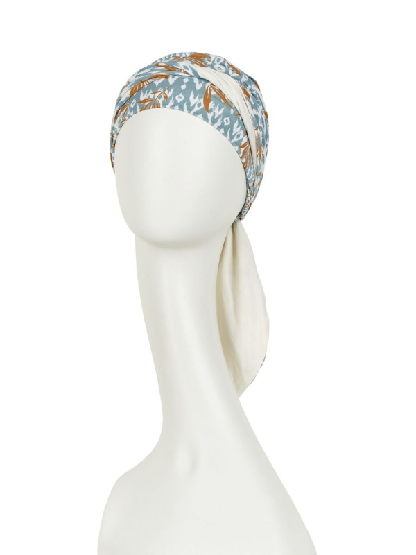 Headscarf Beatrice - Ikat Blues - chemo headwear / alopecia headscarf Headscarf Beatrice - Ikat Blues - chemo headwear / alopecia headscarf