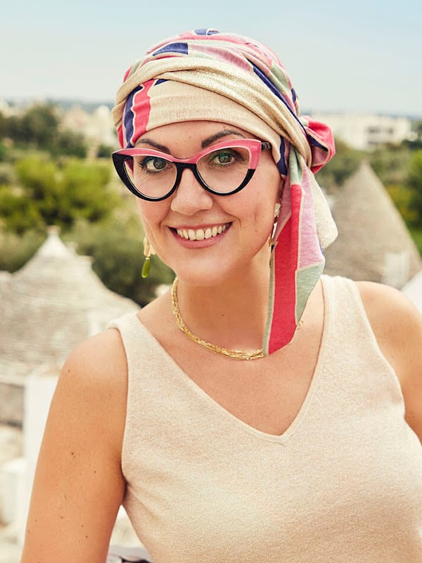 Headscarf Beatrice Golden Beginnings - Linen - chemo headwear / alopecia headscarf