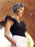 Headscarf Beatrice Round 'n' Round - Linen - chemo headwear / alopecia headscarf