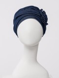 Turban HocLotus Dark Blue Denim - chemo hat / alopecia hat