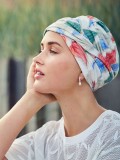Turban Shakti Linen Tropical Blossom - cancer hat / alopecia headwear