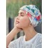 Turban Shakti Linen Tropical Blossom - cancer hat / alopecia headwear