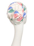 Turban Shakti Linen Tropical Blossom - cancer hat / alopecia headwear