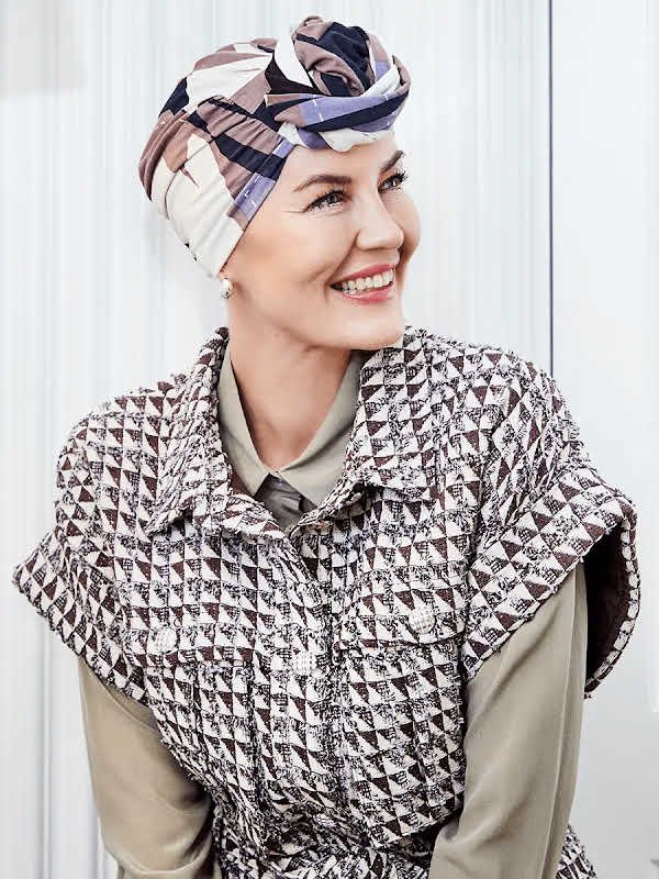 Chemo mutsjes Christine Headwear Nederland - Turban Shakti Autumn Sculptures - chemo muts