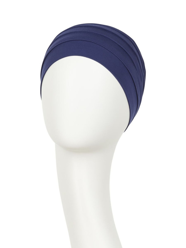 Top Yoga Dark Blue - cancer hat / alopecia headwear
