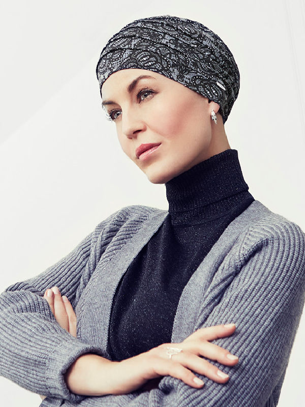 Top Yoga Rococo Lace - cancer hat / alopecia headwear Top Yoga Rococo Lace - cancer hat / alopecia headwear