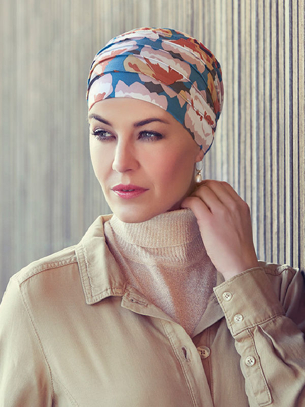 Top Yoga Autumn Cherries - cancer hat / alopecia headwear Top Yoga Autumn Cherries - cancer hat / alopecia headwear