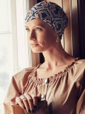 Top Yoga Endless Shapes of Blue - cancer hat / alopecia headwear