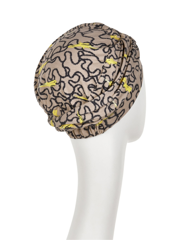 Turban Rosa V Twirls - chemo hat / alopecia headwear Turban Rosa V Twirls - chemo hat / alopecia headwear