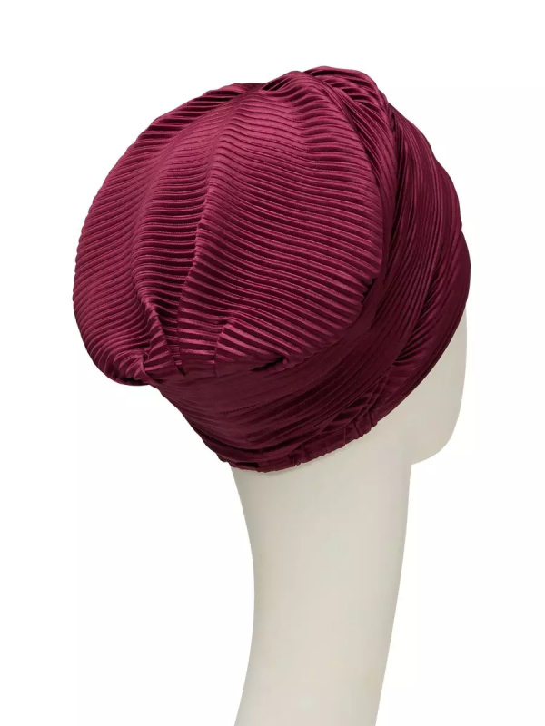 Turban Luna Bordeaux - chemo hat / alopecia turban