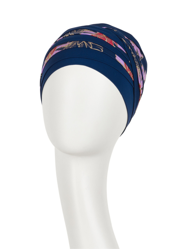 Top Shanti Flowering Blues - chemo hat / alopecia headwear Top Shanti Flowering Blues - chemo hat / alopecia headwear