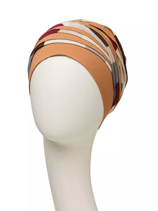Top Shanti Caramel Graphics - chemo hat / alopecia headwear