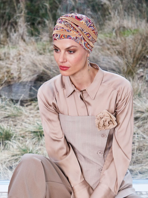 Top Shanti Moroccan Paisley - chemo hat / alopecia headwear