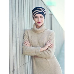 Hippe chemo mutsjes Christine - Top Shanti Zwart-zand