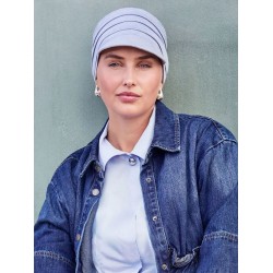 Cap HocYoga - Light Blue Melange - chemotherapy headwear / alopecia cap 