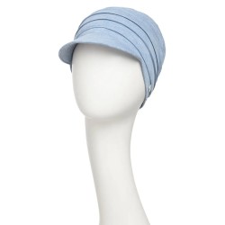 Cap HocYoga - Light Blue Melange - chemotherapy headwear / alopecia cap 
