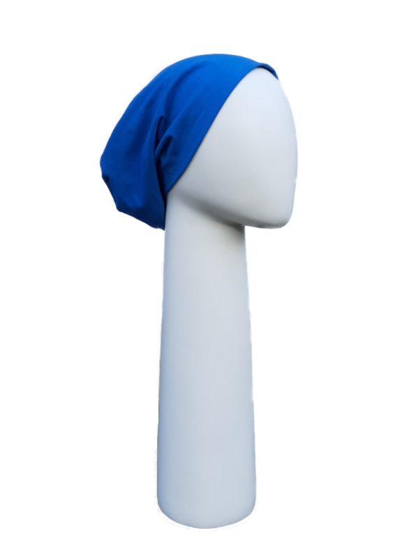 Top Tio blue & scarf palm trees - chemo hat / alopecia headwear