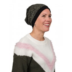 Top Mix Zebra Olive - chemo hat / alopecia hat Top Mix Zebra Olive - chemo hat / alopecia hat