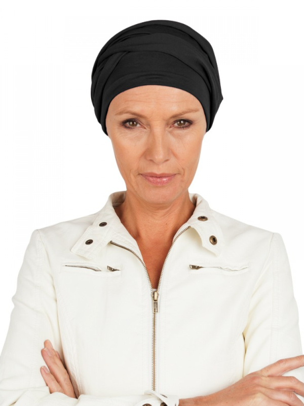 Top PLUS black - chemotherapy headwear / alopecia headwear
