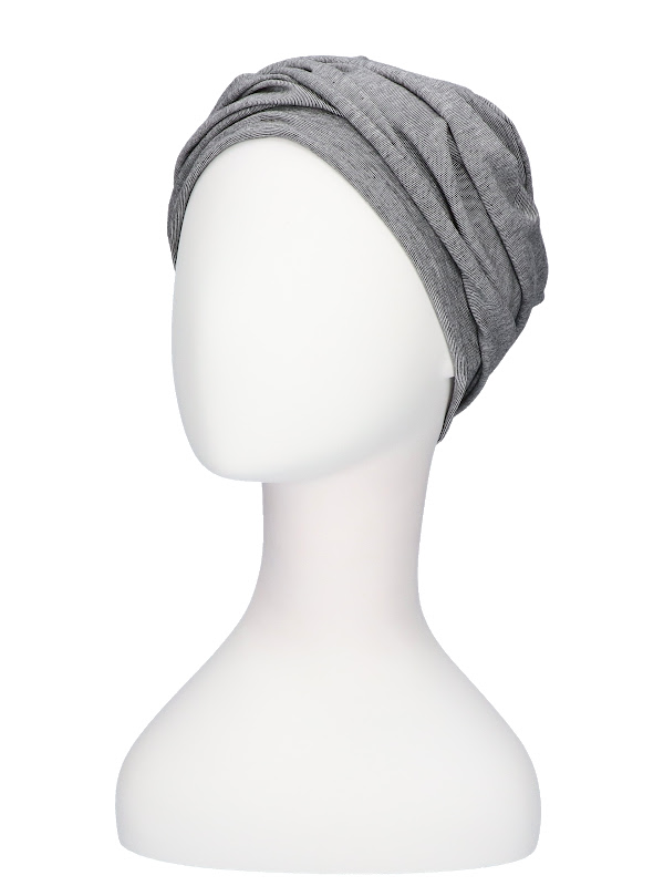 Top PLUS black and white - chemotherapy headcover or alopecia headwear