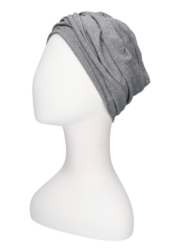 Top PLUS black and white - chemotherapy headcover or alopecia headwear