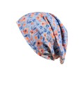 Top Tio Flowers Rusty/Blue - chemo hat / alopecia hat