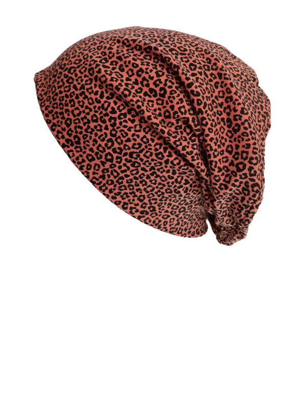Top Tio Leopard brique - chemo hat / alopecia hat