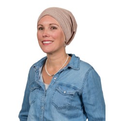 Chemo mutsjes chemo muts winkel Mooihoofd - Top Tio bruin gemêleerd