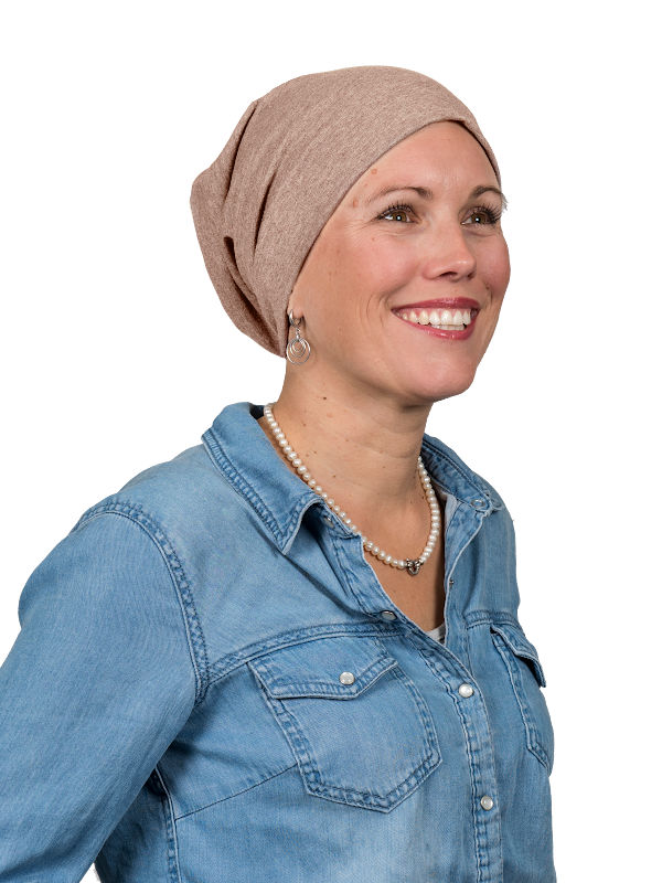 Top Tio brown melange - chemo hat / alopecia hat