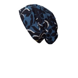 Top Tio Flowers in Blue - chemo hat / alopecia hat