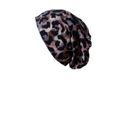 Top Tio panter Lavender-Brown - chemo hat / alopecia hat