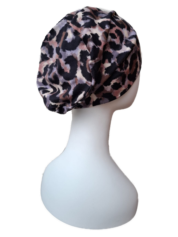 Top Tio panter Lavender-Brown - chemo hat / alopecia hat