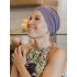 Top Aura Lila - chemo mutsje / alopecia mutsje Hippe Chemo mutsjes winkel - Top Aura Lila - chemo muts zomer