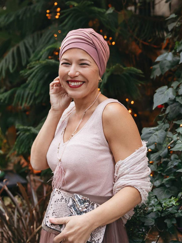 Top Ayana - Duo Pink - chemo hat / alopecia headwear