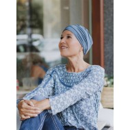 Chemo Slaapmuts Descanso Blue denim - nachtmutsjes chemo